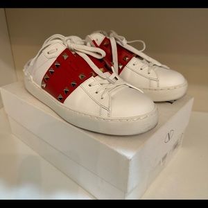 VALENTINO Women’s Slide Sneaker Red/White sz 39
